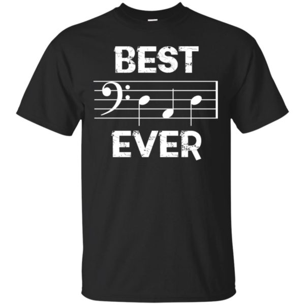 Best Dad Ever Bass Clef Musician Father's Day Shirt