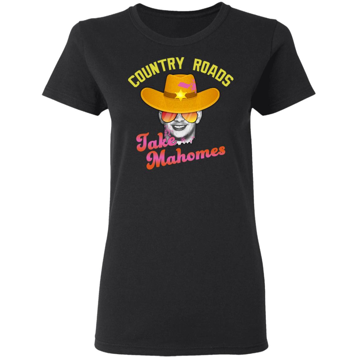 Country Roads Take Mahomes Patrick Mahomes Kansas City Chiefs Inspired Unisex T-Shirt mahomes chiefs shirt tshirt 