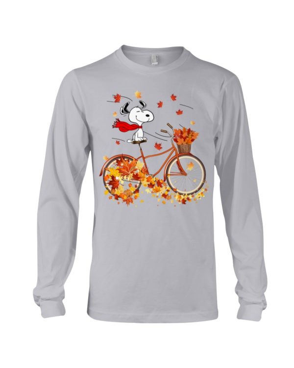 Snoopy in Bicycle & Maple leaves Shirt