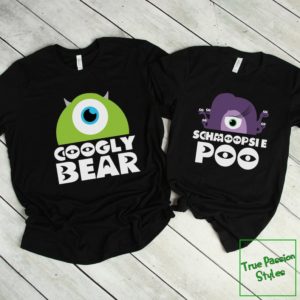 Googly Bear and Schmoopsie Poo Couple Shirt - Schmoopsie Poo - Black