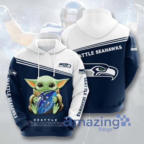 Baby Yoda Seattle Seahawks All Over Printed 3D Hoodie