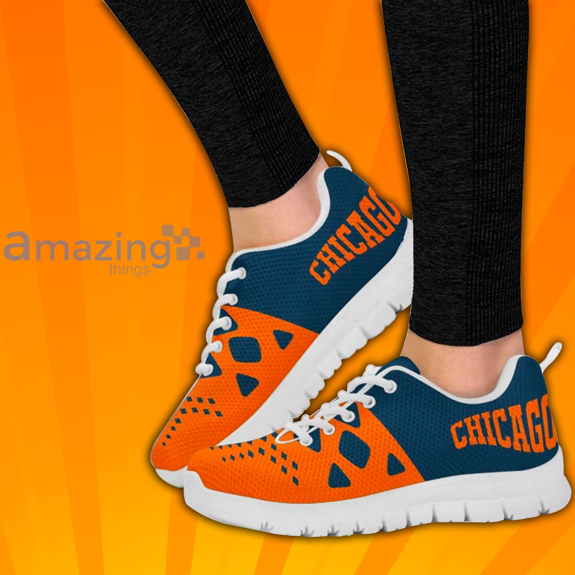 Chicago Bears Custom Sneakers Shoes For Men And Women