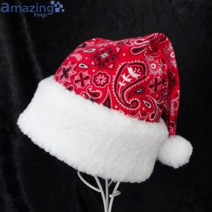 Bandanna Pattern Christmas Santa Hat For Adult And Child Product Photo 1