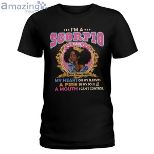 Black Queen Im A Scorpio Girl Ladies T-Shirt Product Photo 1