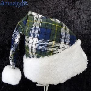 Blue Plaid Flannel Christmas Santa Hat For Adult And Child Product Photo 1