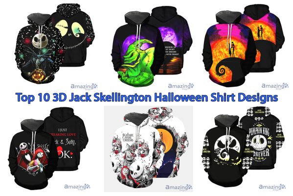 Top 10 3D Jack Skellington Halloween Shirt Designs
