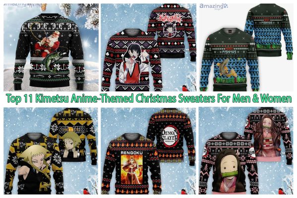 Top 11 Kimetsu Anime-Themed Christmas Sweaters For Men & Women