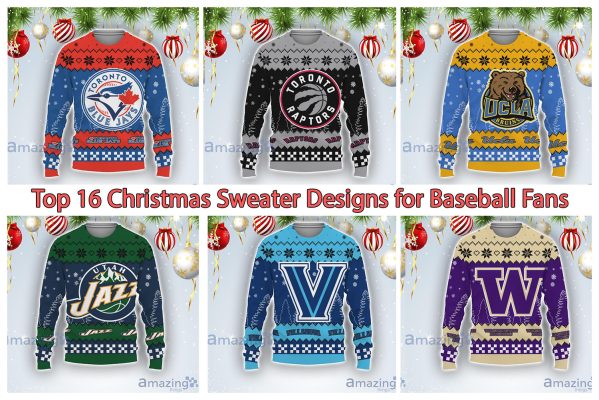 Top 16 Christmas Sweater Designs for Baseball Fans