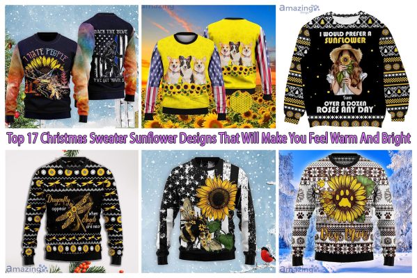 Top 17 Christmas Sweater Sunflower Designs That Will Make You Feel Warm And Bright