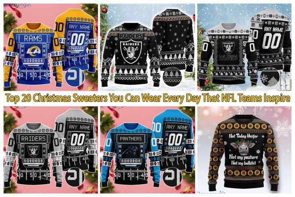 Top 20 Christmas Sweaters You Can Wear Every Day That NFL Teams Inspire