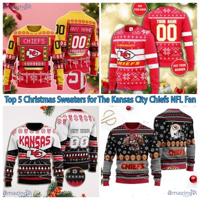 Top 5 Christmas Sweaters for The Kansas City Chiefs NFL Fan